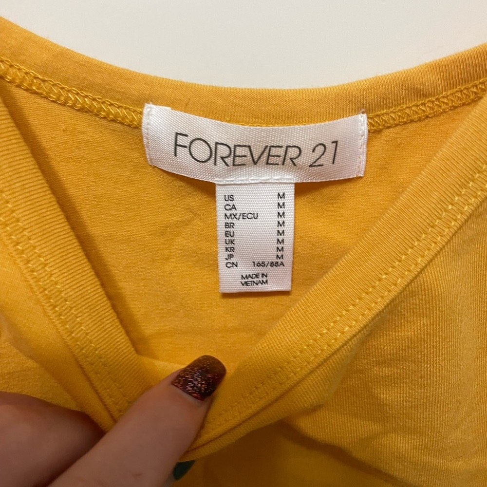 Cropped Yellow Tank Top - Picture 2 of 2